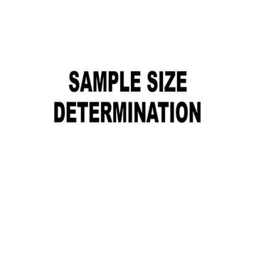 sample size determination presentation ppt
