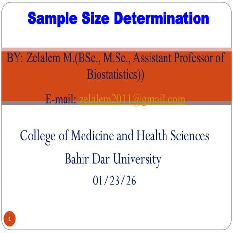 Sample size calculation | PPTX
