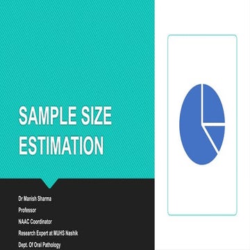 Sample size estimation in health research