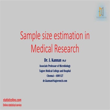 Sample size calculation in medical research