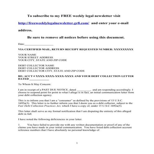 Sample student loan debt validation letter