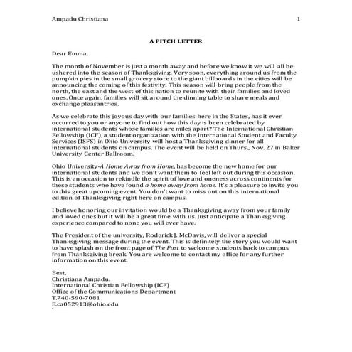Letter sample | ODT