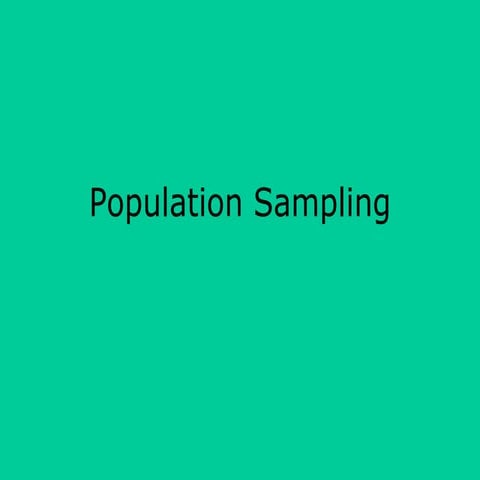 Sampling