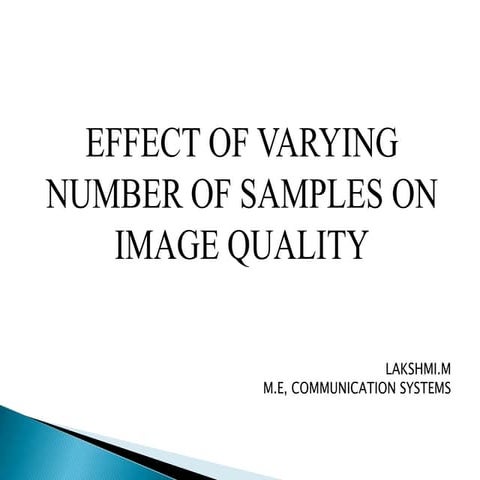 Effects of varying number of samples in an image
