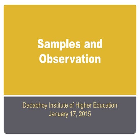Samples and Its types