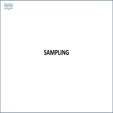 Sampling-1 Intro