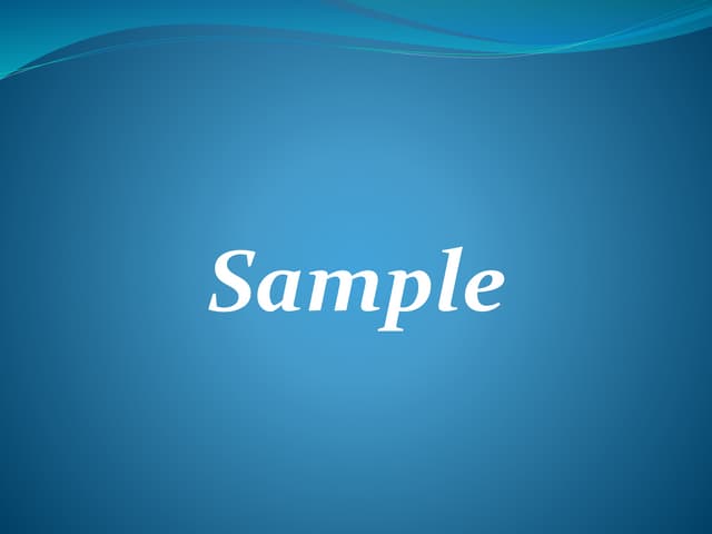Sampling