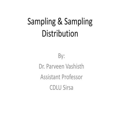 Sampling | PPTX