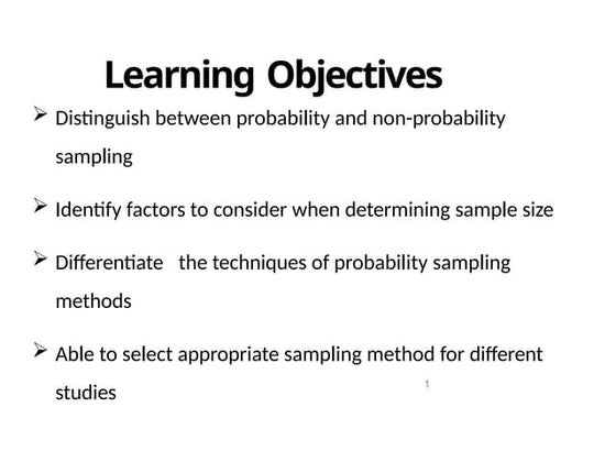 Sample Designs And Sampling Procedures Ppt Science