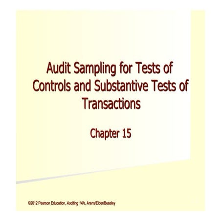 Perform audit testing in excel: Monetary Unit Sampling Method | PPT