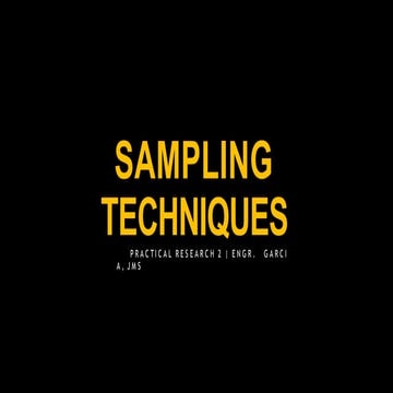 Sampling In Quantitative Research Pptx Pdf