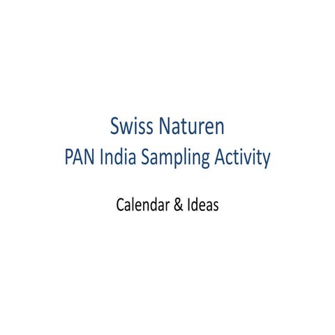 Sampling activity calendar