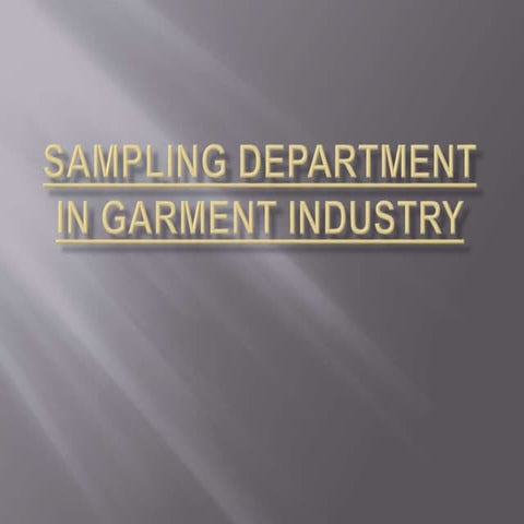 Sampling Department
