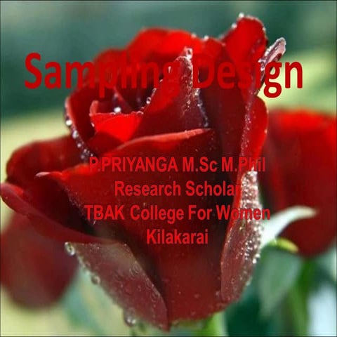 Sampling design