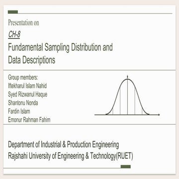 Fundamentals of Sampling Distribution and Data Descriptions