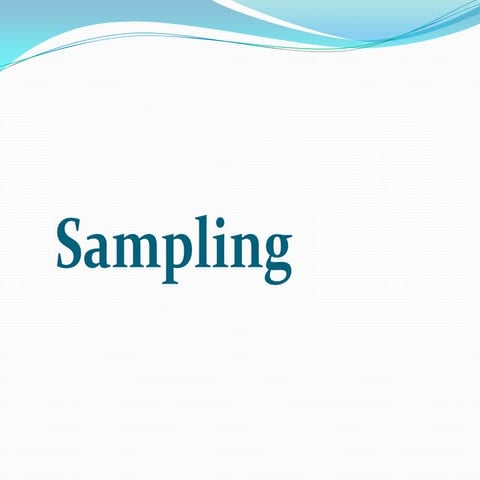 Sampling, measurement, and stats(2013)