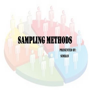 SAMPLING Methods and its types and various techniques