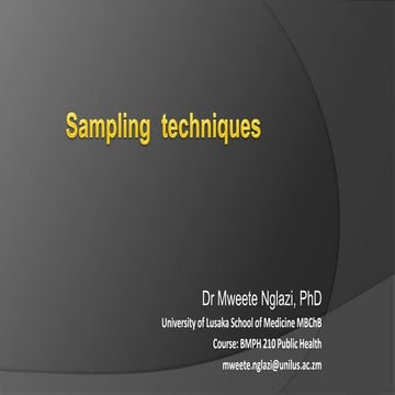Comprehensive Overview of Sampling Techniques in Public Health Research ...