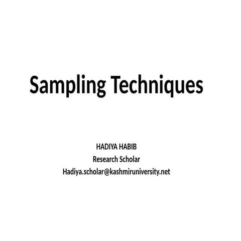 Sampling design | PPTX
