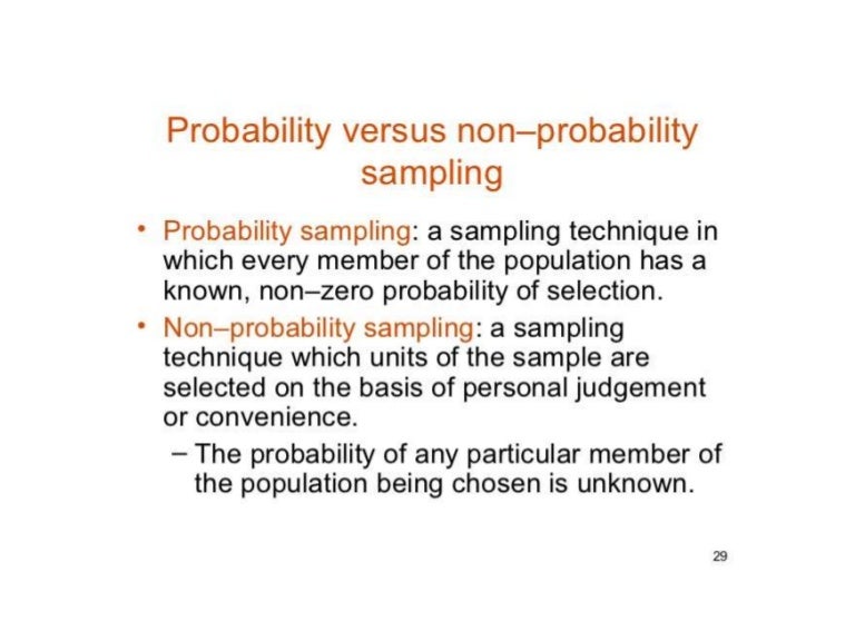 Sampling research method