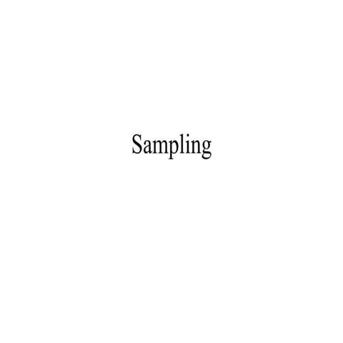 Sampling slides