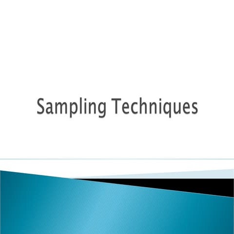 Sampling techniques | PPT