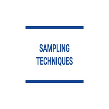 Sampling techniques Psychology