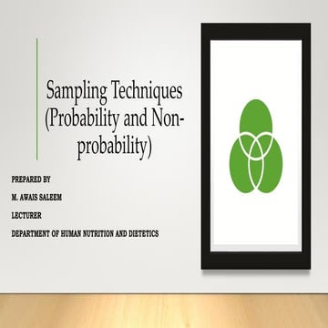 Sampling Techniques that basically explains sampling | PPT