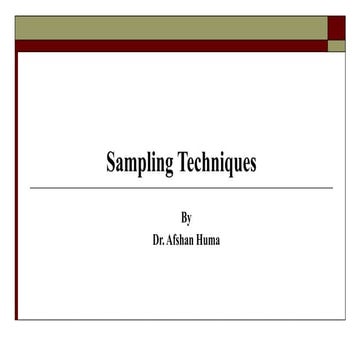 Sampling Techniques for tech support sample is most important