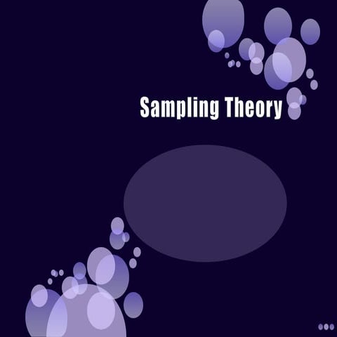 Sampling theory