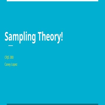 Sampling Data for student research methods