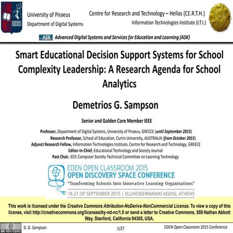 Smart Educational Decision Support Systems for School Complexity Leadership: ...