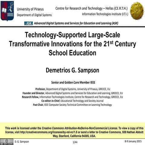 Technology-Supported Large-Scale Transformative Innovations for the 21st Cent...