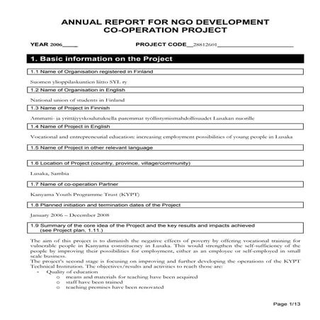 Proposal for Youth Skills training and Empowerement Programs OPEN | DOC