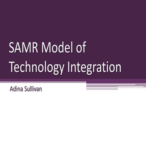 SAMR Model of Technology Integration_as