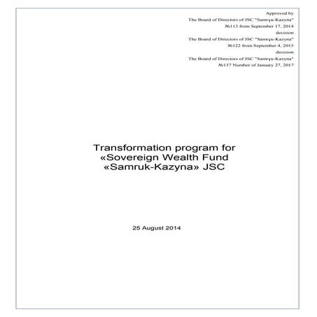 Transformation program