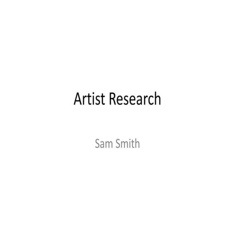 Artist Research