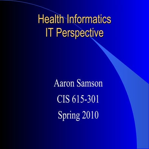 Samson Health Informatics