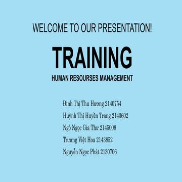 Samsung- training in human resource management