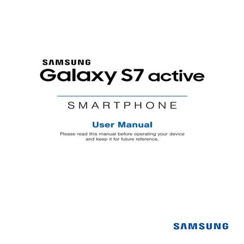 Samsung Galaxy S7 active manual / user guide