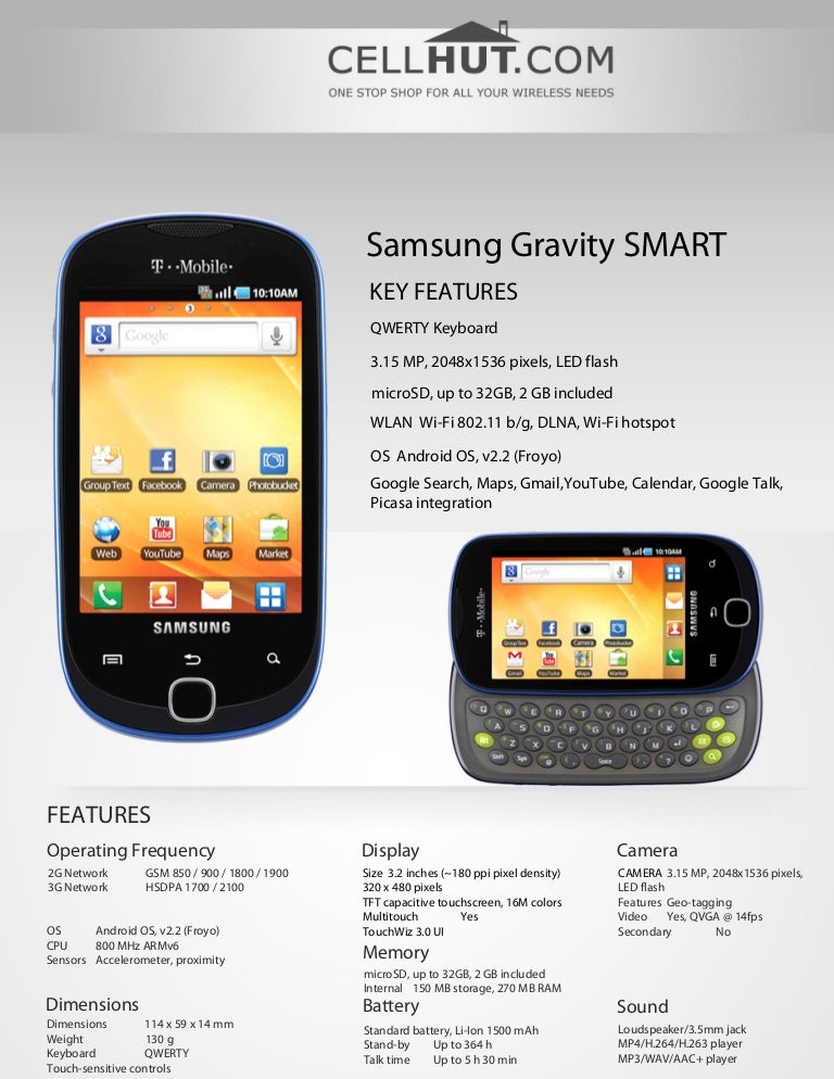 Samsung gravity smart unlocked quadband gsm cell phone Samsung gravity smart unlocked quadband gsm cell phone