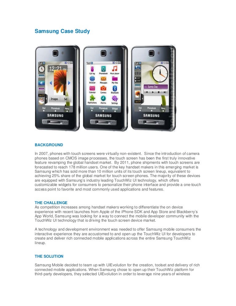 Questions: Samsung Case Study - Words | Bartleby