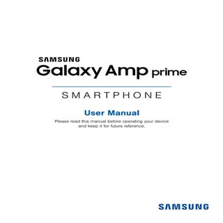 Samsung Galaxy Amp Prime Manual / U...