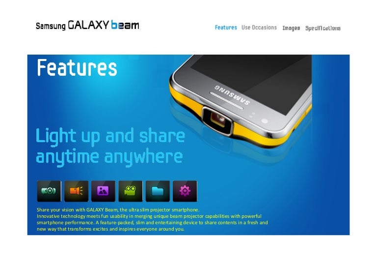 Introducing SAMSUNG Galaxy Beam
