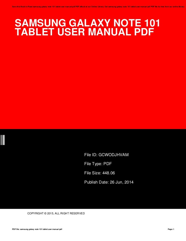 Samsung galaxy note 101 tablet user manual pdf