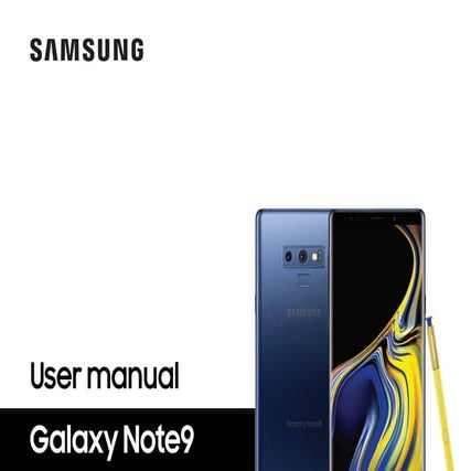 Samsung Galaxy Note 9 Manual / User Guide | PPT