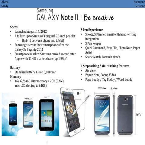Samsung galaxy note ii final presentation