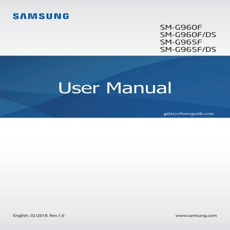Samsung Galaxy S9 Manual SM-G960 English | PDF