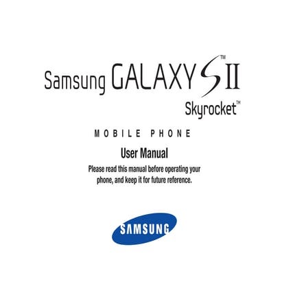 Samsung Galaxy S II Skyrocket i727 Unlocked GSM Phone
