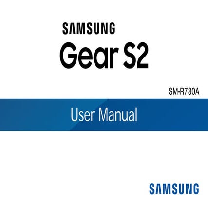 Samsung Gear S2 Manual / User Guide | PPT